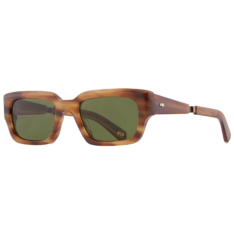 Mr. Leight MAVERICK S Semi-Flat Boxwood Rectangular Sunglasses