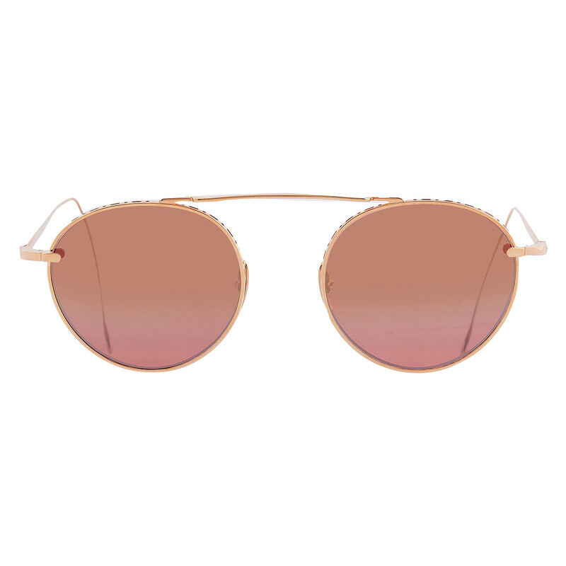 Mr. Leight REI S Burnt Rose Mirror Round Sunglasses ML4007 18KRG