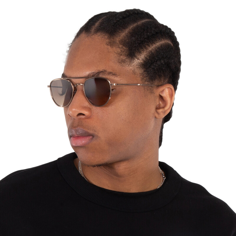 Mr. Leight ROKU II S Smokey Pilot Titanium Sunglasses ML4015 BBZ