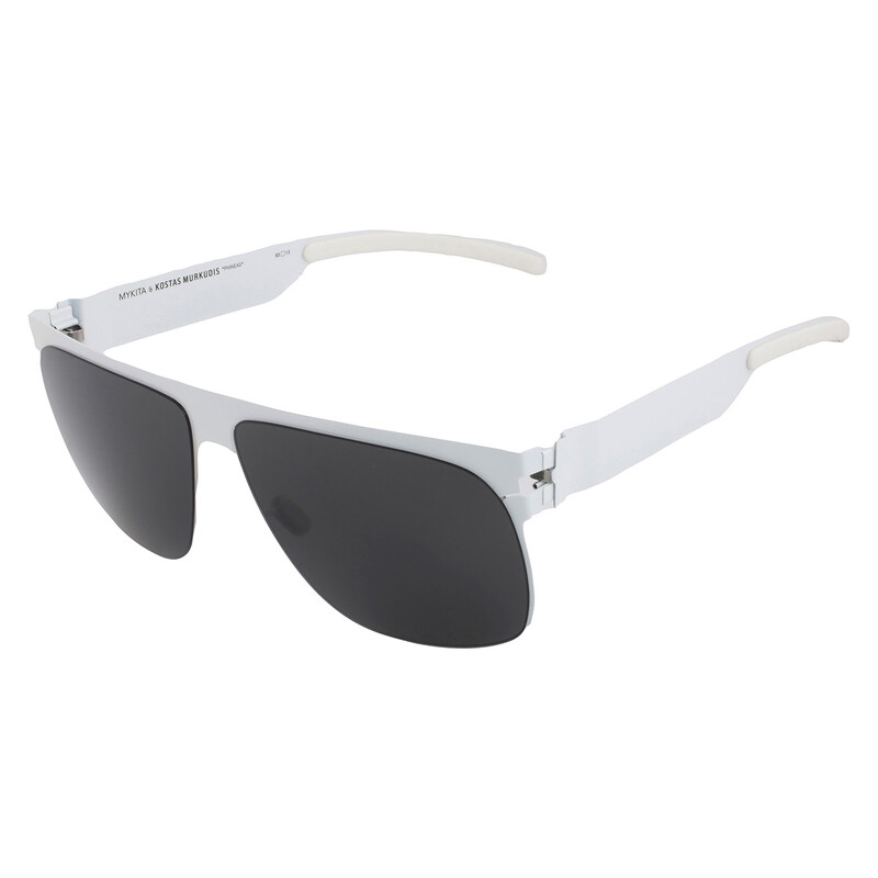 Mykita COLLAB-PHINEAS-ANTIQUE WHITE Grey Pilot Unisex Sunglasses
