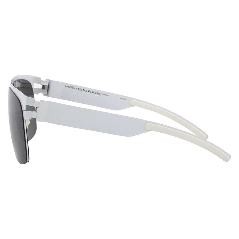 Mykita COLLAB-PHINEAS-ANTIQUE WHITE Grey Pilot Unisex Sunglasses