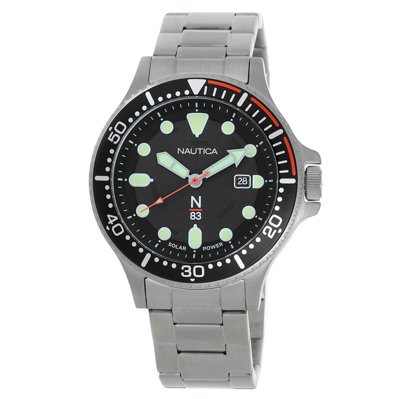 Nautica Cocoa Beach Solar-Powered Black Dial Men's Watch NAPCBS307
