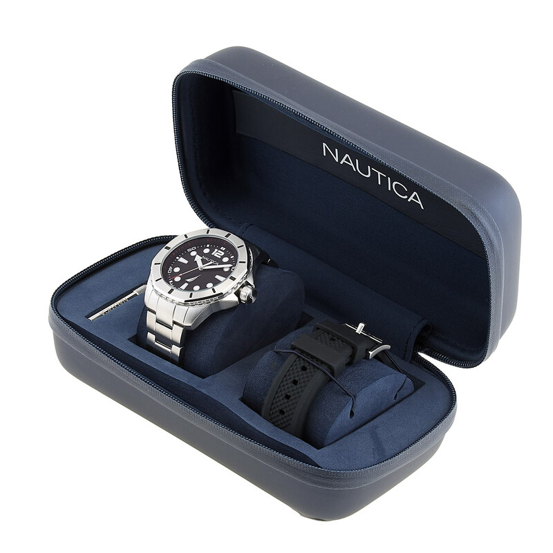 Nautica Koh May Bay Quartz Black Dial Men's Watch NAPKMF205