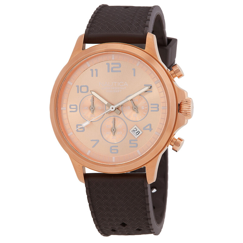 Nautica NCT Blue Ocean Chronograph Quartz Rose Gold Dial Men's