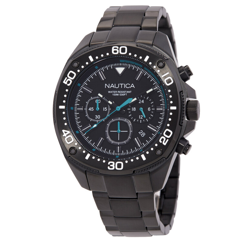 Nautica NCT Blue Sail Chronograph Quartz Black Dial Men's Watch