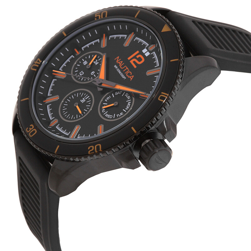 Nautica Nct Windros Multifunction Quartz Black Dial Men's Watch
