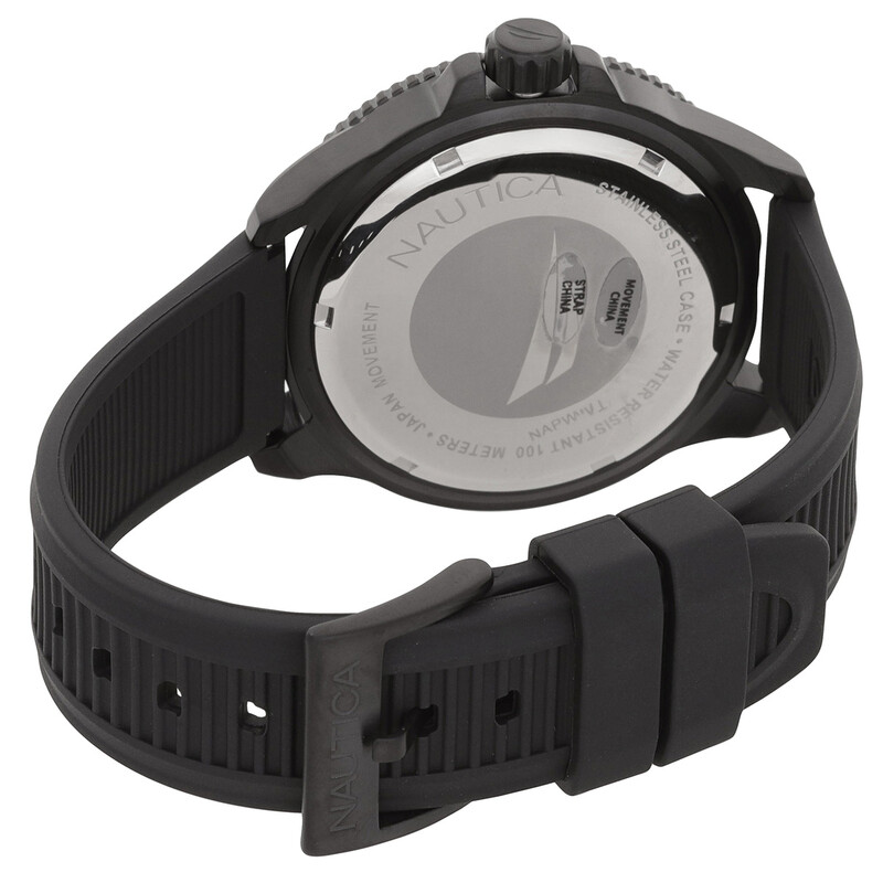 Nautica Nct Windros Multifunction Quartz Black Dial Men display picture 3