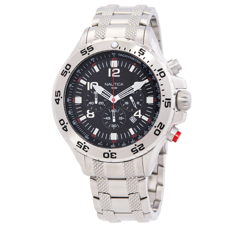 Nautica Nst Chronograph Quartz Black Dial Men's Watch N19508G