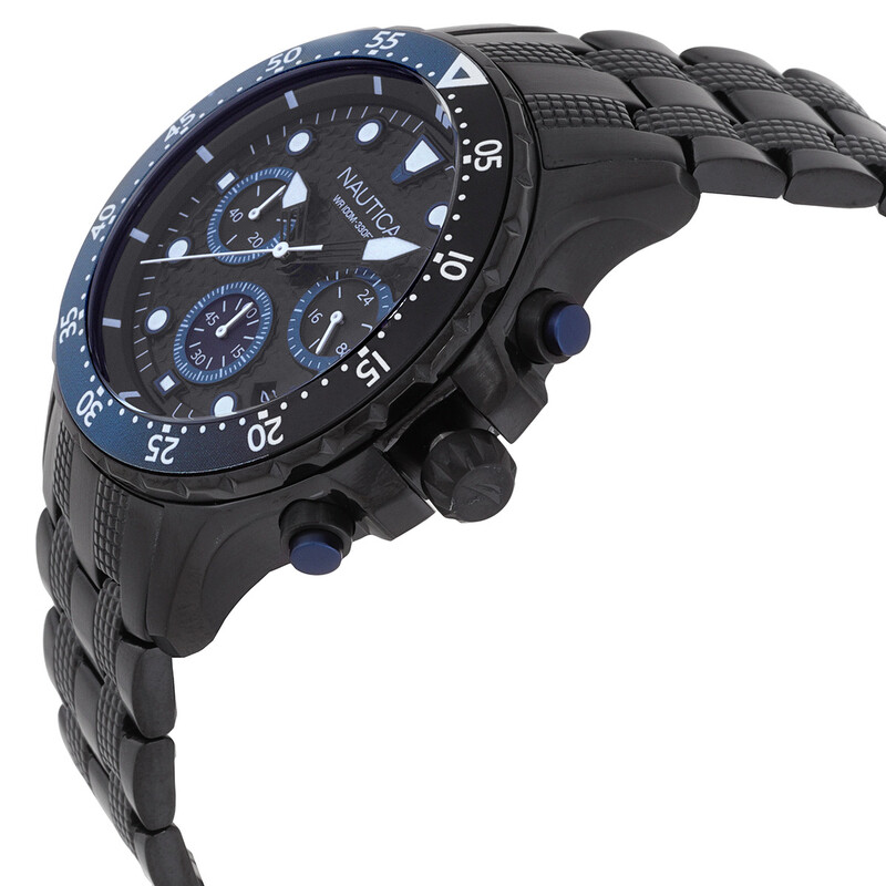 Nautica Nst Chronograph Quartz Black Dial Men's Watch NAPNSF406
