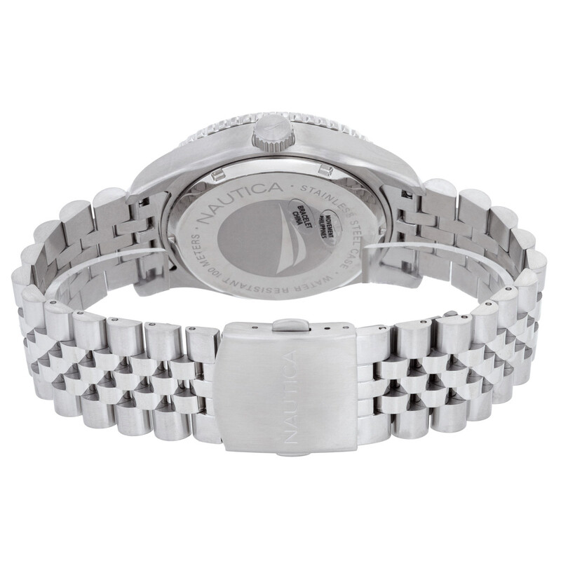 Nautica Pacific Beach Quartz Black Dial Pepsi Bezel Men