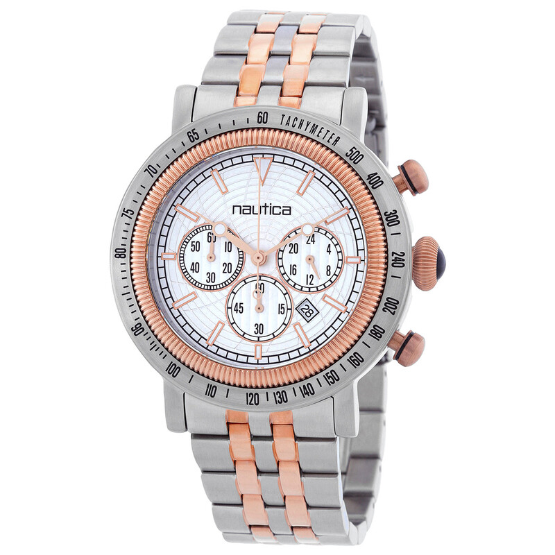 Nautica Spettacolare Chronograph Quartz Silver Dial Men's Watch