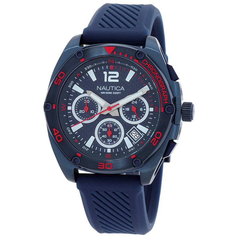 Nautica Tin Can Bay Chronograph Quartz Blue Dial Men's Watch