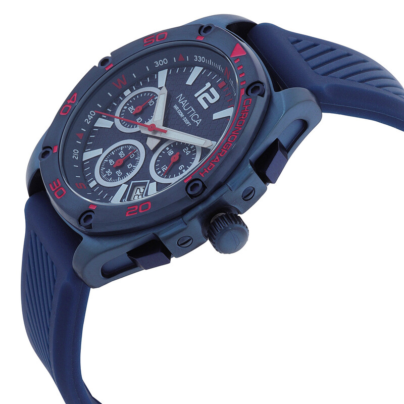 Nautica Tin Can Bay Chronograph Quartz Blue Dial Men's Watch