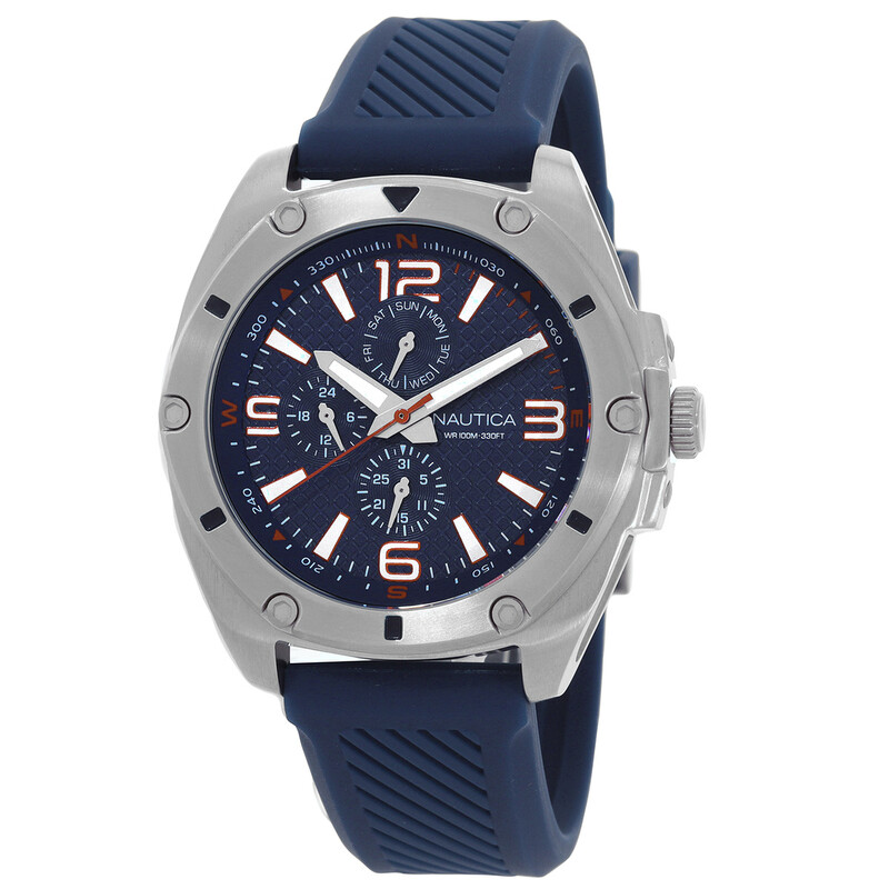 Nautica Tin Can Bay Multifunction Quartz Blue Dial Men's Watch