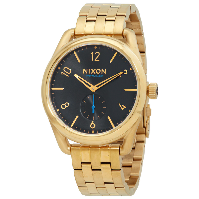 S*.様 ニクソン NIXON クォーツ 腕時計 C39 SS レディース Nixon C39 SS All Gold Quartz Black Dial Men's Watch A950-510-00