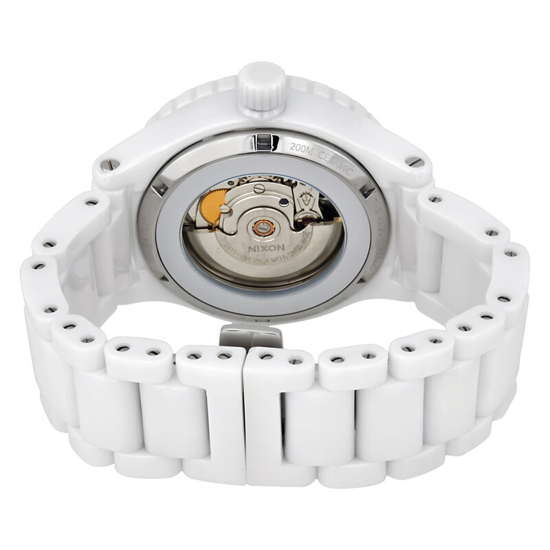 ニクソン 42ー20　ホワイト Nixon Ceramic 42-20 Lefty Automatic White Dial Men's Watch