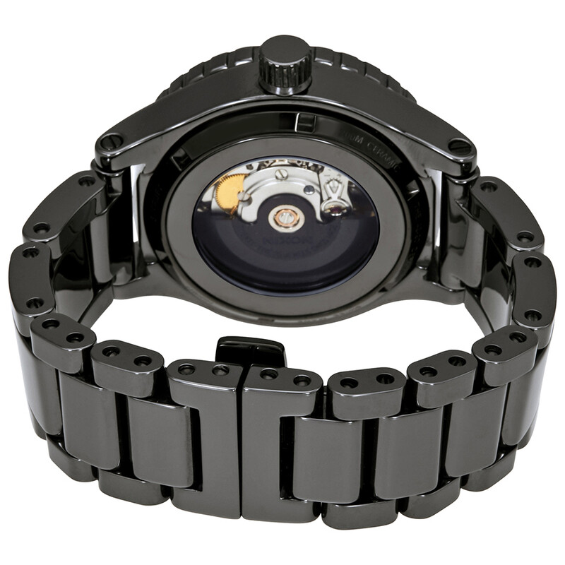 Nixon Ceramic 42-20 Lefty Automatic Black Dial Men's Watch A148001