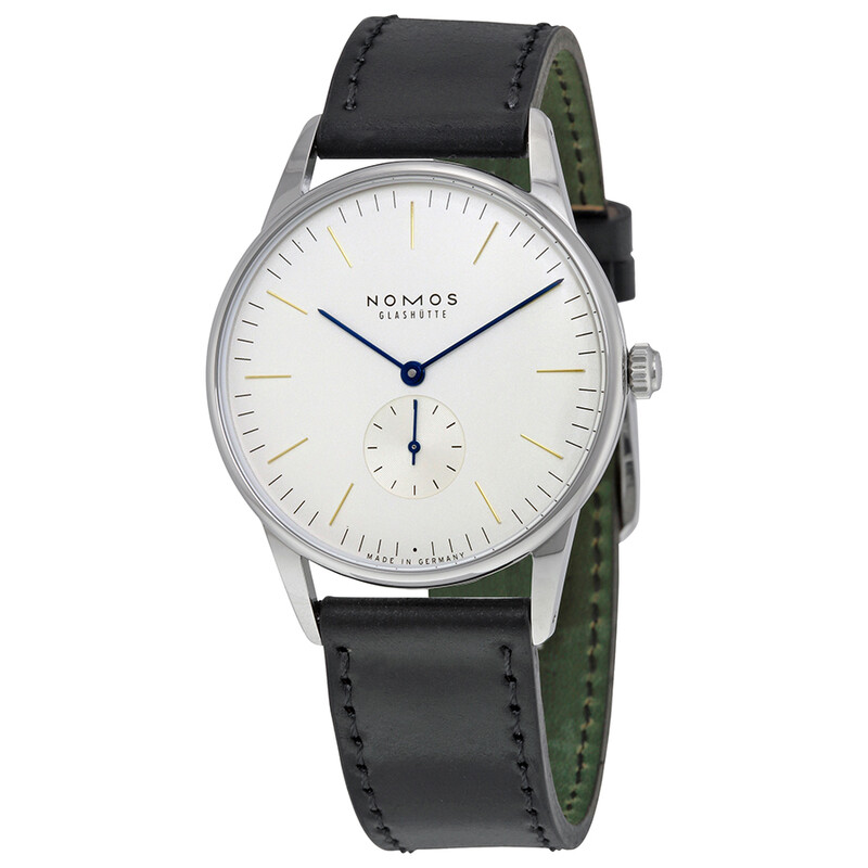 NOMOS オリオン 38 ホワイト／手巻き／純正シェルコードバン付 Nomos Orion 38 White Dial Stainless Steel Men's Watch 384