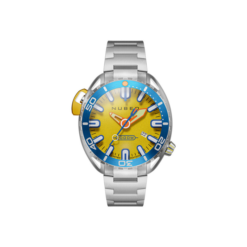 Nubeo Aluminaut Yellow Dial Men's Watch NB-6115-88 194595075342