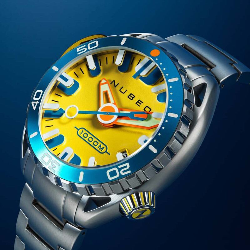Nubeo Aluminaut Yellow Dial Men's Watch NB-6115-88 194595075342