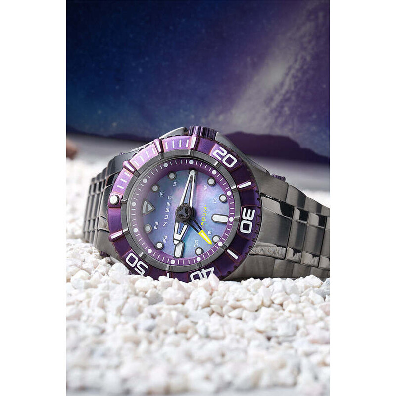 Nubeo Manta Midsize Purple Dial Men's Watch NB-6059-55