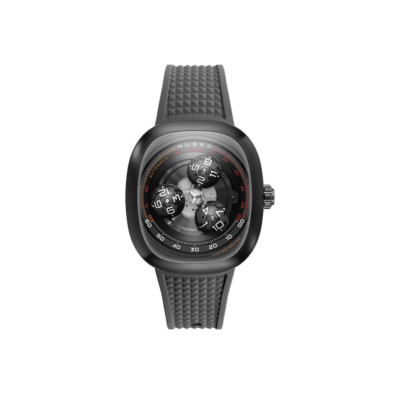 Nubeo Tri-Star Orbit Black Dial Men's Watch NB-6116-08