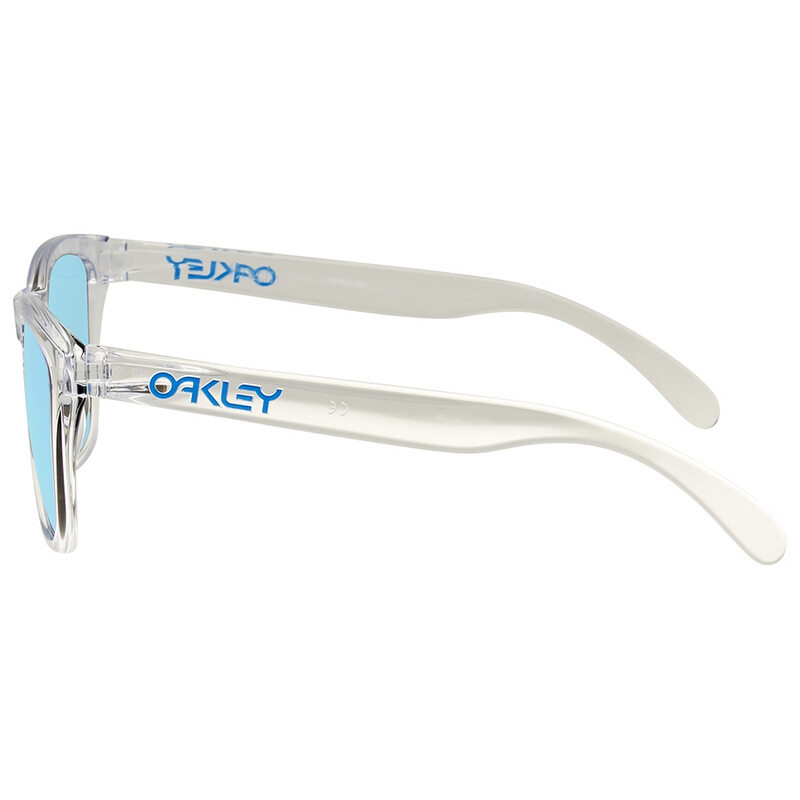 良品 オークリー サングラス Frogskins 白 ホワイト 9245-44 Oakley Frogskins Sapphire Irridium Rectangular Men's Sunglasses