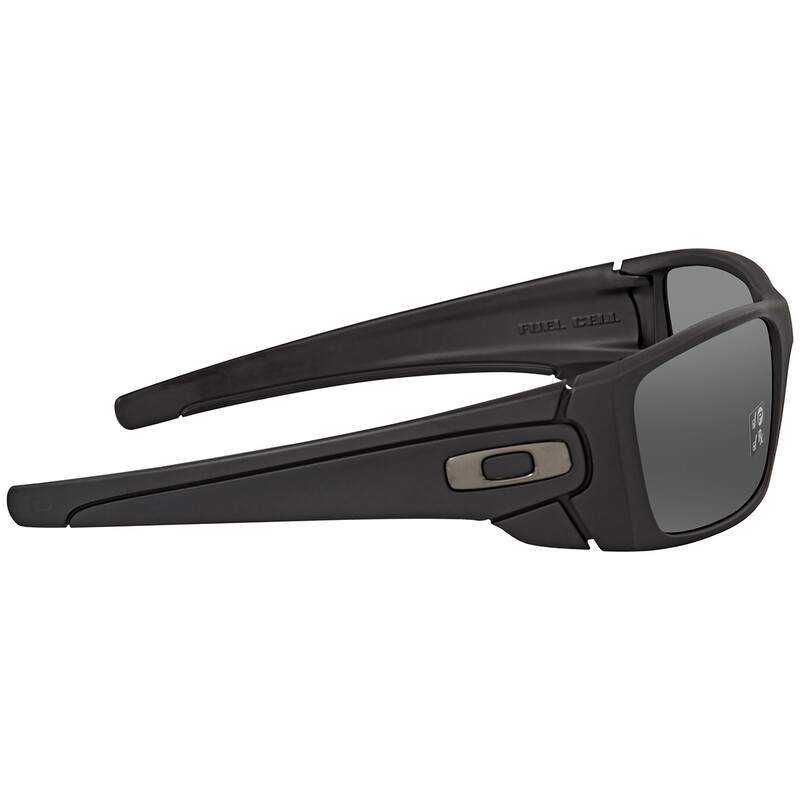 Oakley Fuel Cell Polarized Black Iridium Wrap Men's Sunglasses