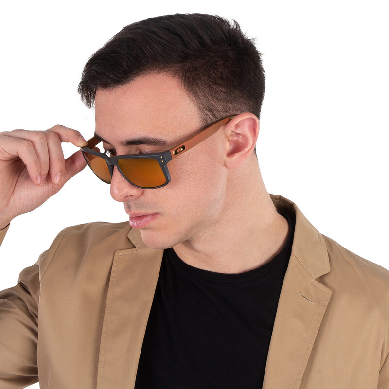 オークリー 偏光サングラス HOLBROOK PRIZM24KPOLARIZED Oakley Holbrook Sunglasses Matte Carbon Prizm 24K Polarized - 9102W4