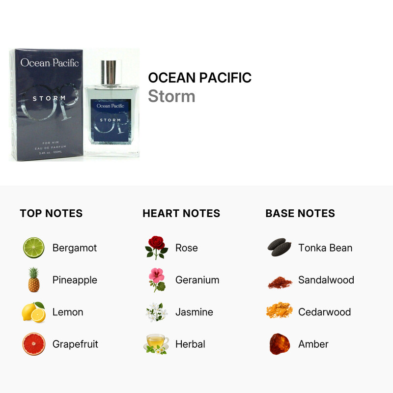 Ocean Pacific Men's Storm EDP 3.4 oz Fragrances 819029015496