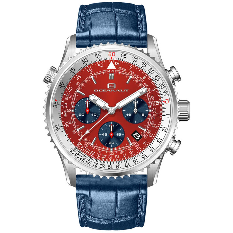 Oceanaut Flight Chronograph Quartz Red Dial Men's Watch OC0131