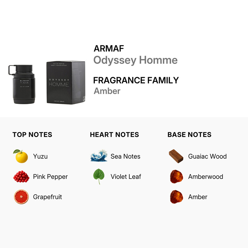 Armaf Odyssey Homme Armaf for Men - 3.4 oz EDP Spray 6294015109313