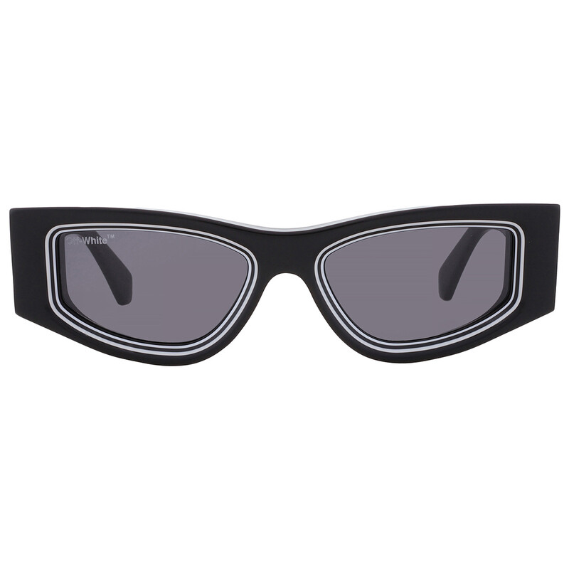 Off-White Andy Dark Grey Irregular Unisex Sunglasses OERI047 1007