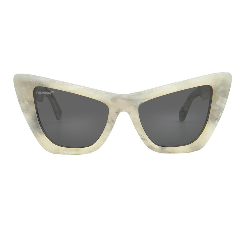 新品未使用 OFF-WHITE EDVARD CAT EYE SUGLASSES Off-White Edvard Grey Cat Eye Ladies Sunglasses OERI045 0807 57