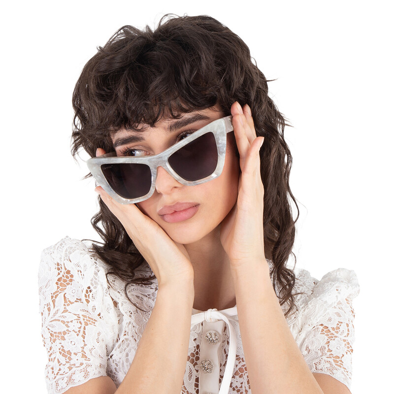 新品未使用 OFF-WHITE EDVARD CAT EYE SUGLASSES Off-White Edvard Grey Cat Eye Ladies Sunglasses OERI045 0807 57