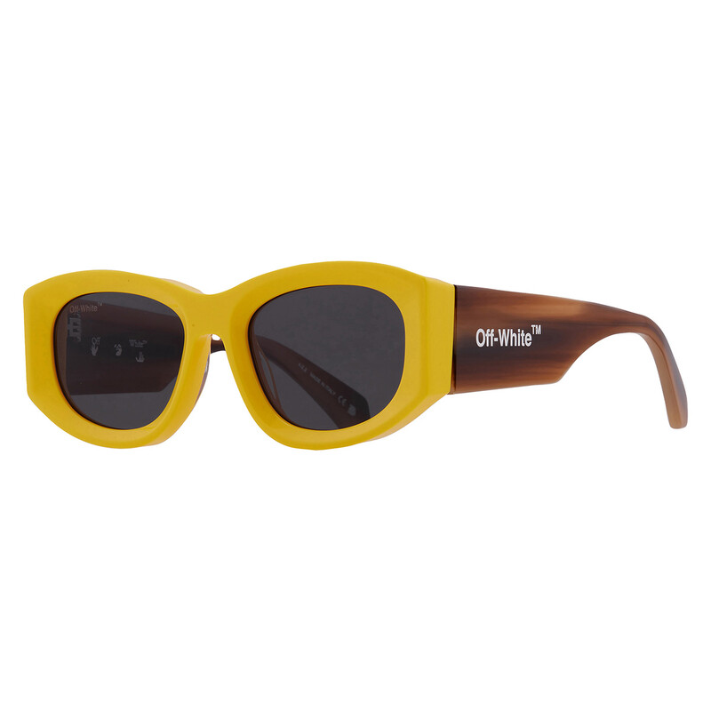 Off-White Joan Dark Grey Oval Unisex Sunglasses OERI041 1807 53