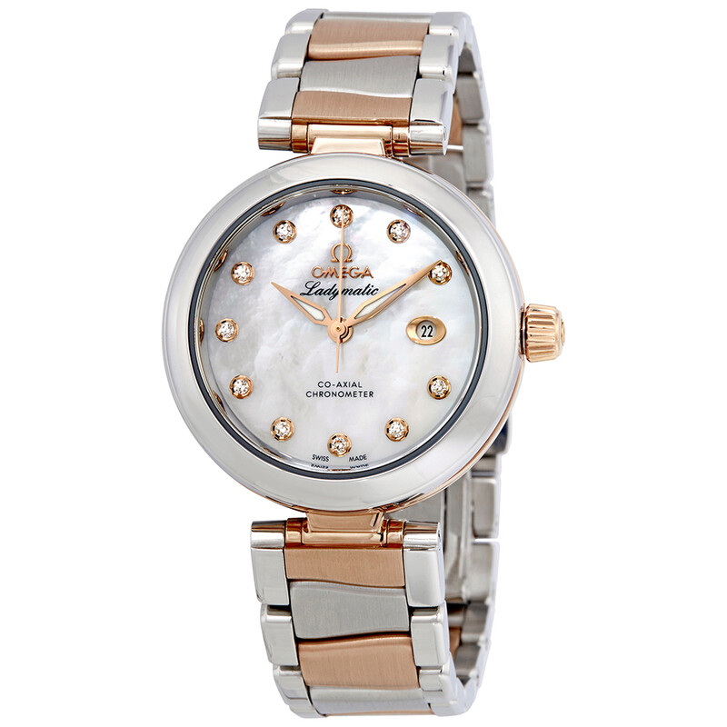 Omega De Ville Automatic Ladies Steel and 18K Sedna Gold Watch Omega De Ville Automatic Ladies Steel and 18K Sedna Gold Watch