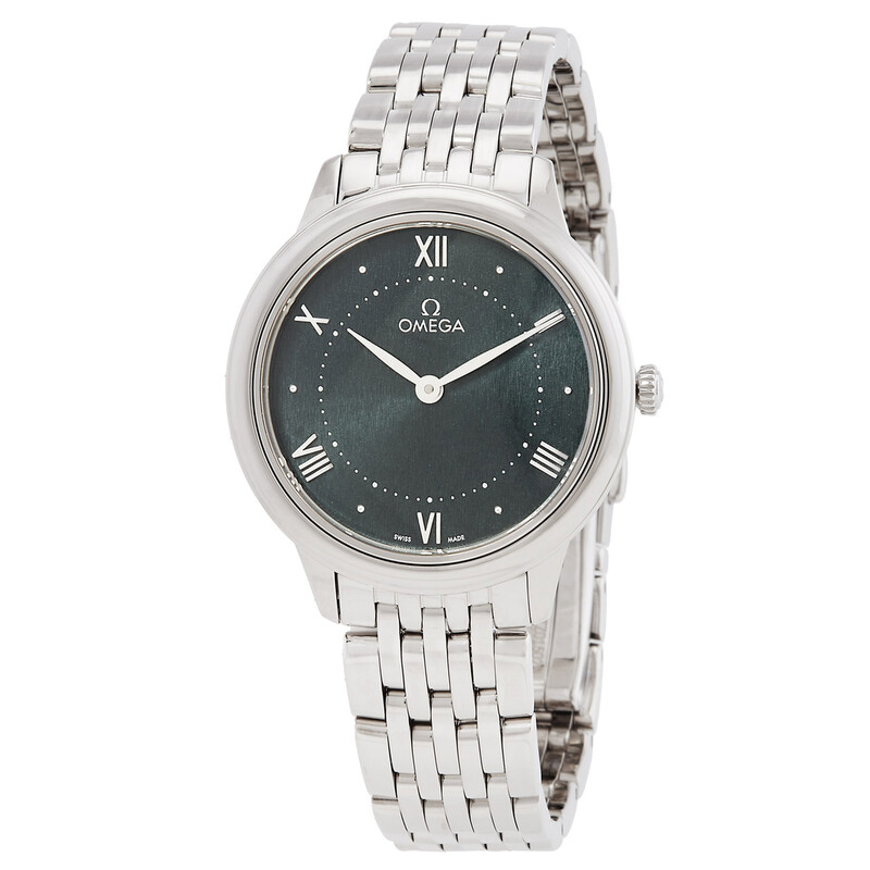 Omega De Ville Quartz Green Dial Ladies Watch 434.10.30.60.10.001