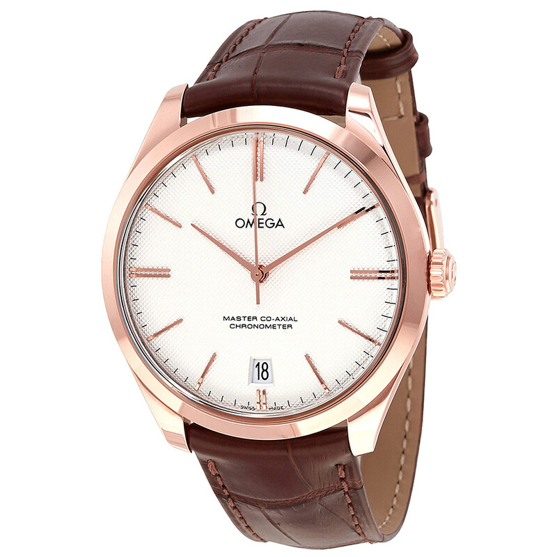 Omega De Ville Tresor Silver Dial 18k Sedna Rose Gold Men's Watch