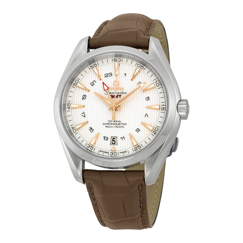 Omega Seamaster Aqua Terra GMT Chronometer Silver Dial Men's Watch