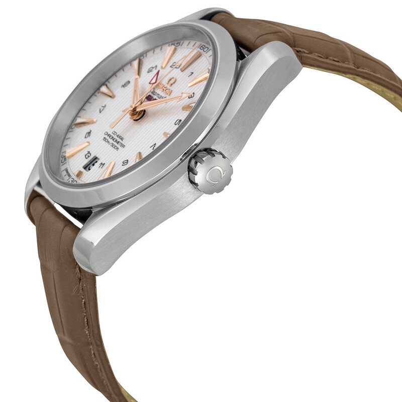 Omega Seamaster Aqua Terra GMT Chronometer Silver Dial Men's Watch