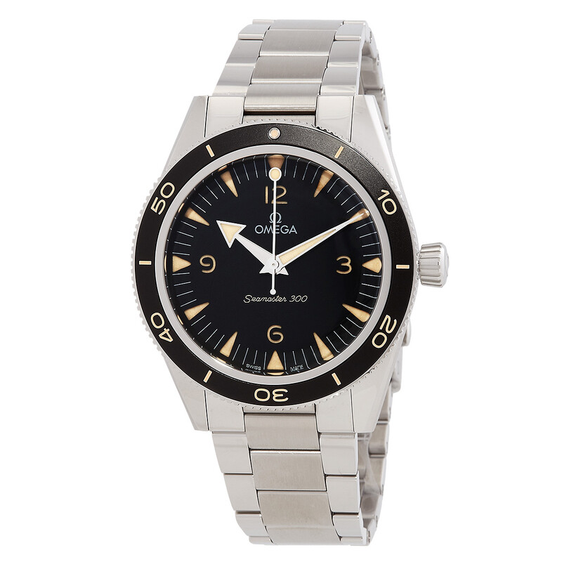 OMEGA Seamaster Automatic デイデイト ブラックダイヤル Omega Seamaster Automatic Chronometer Black Dial Men's Watch
