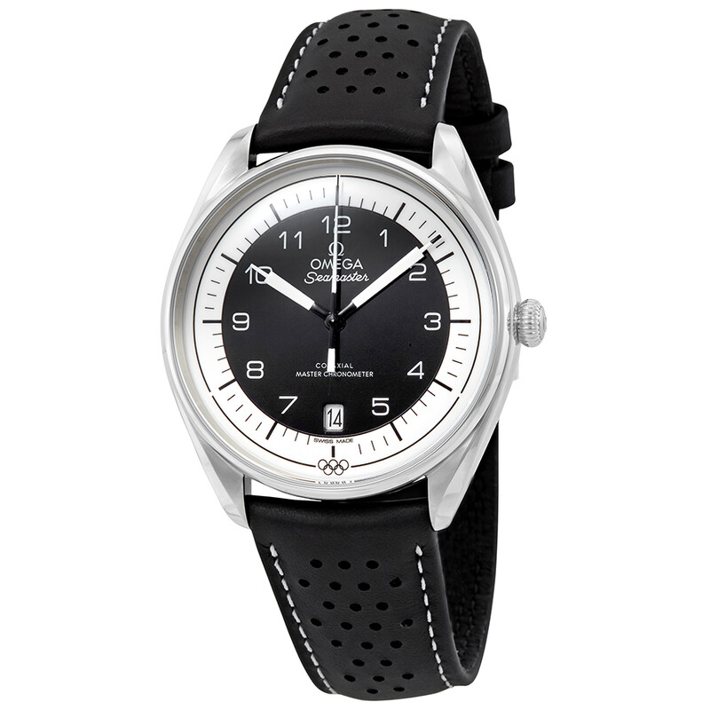 Omega Seamaster Olympic Timekeeper Automatic Black Leather Men's