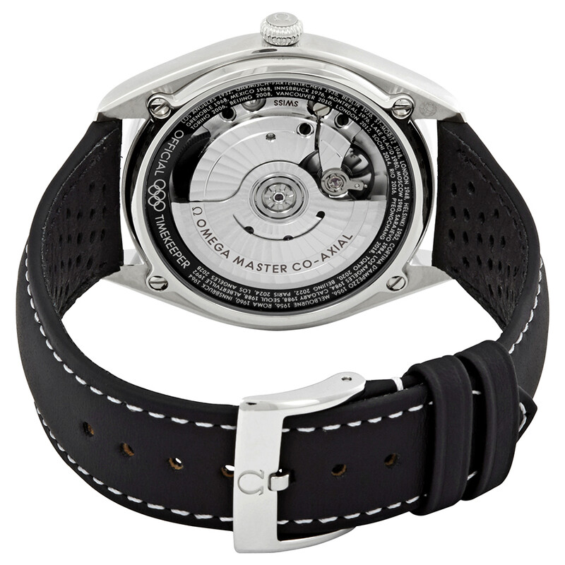 Omega Seamaster Olympic Timekeeper Automatic Black Leather Men's