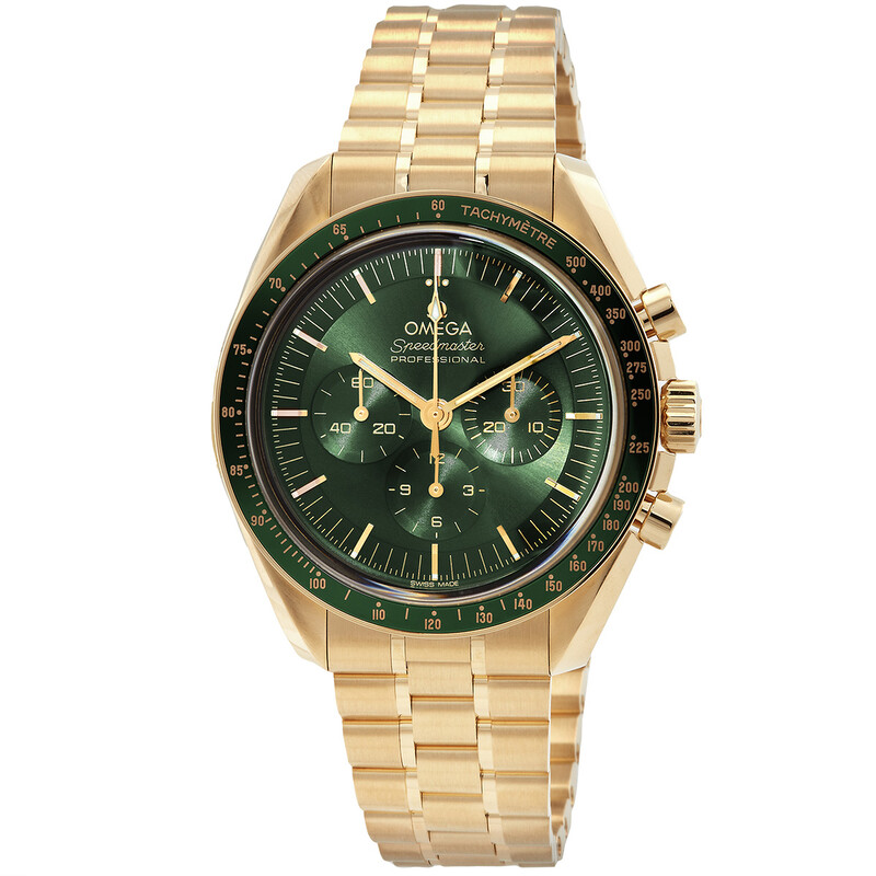 Omega Speedmaster Moonwatch Chronograph Hand Wind Chronometer Green Dial Men's Watch 310.60.42.50.10.001
