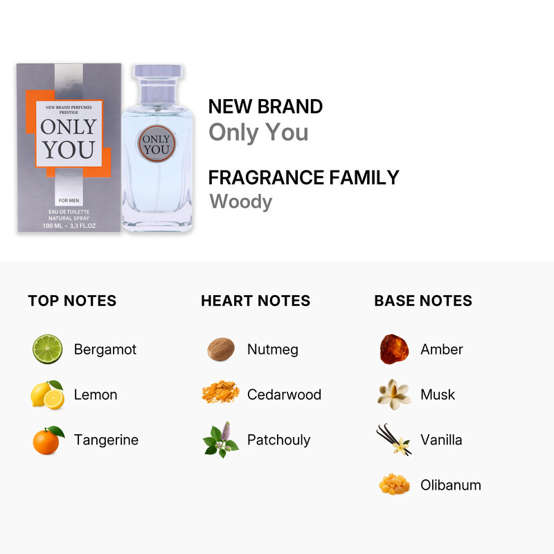 New Brand Only You by New Brand for Men - 3.3 oz EDT Spray