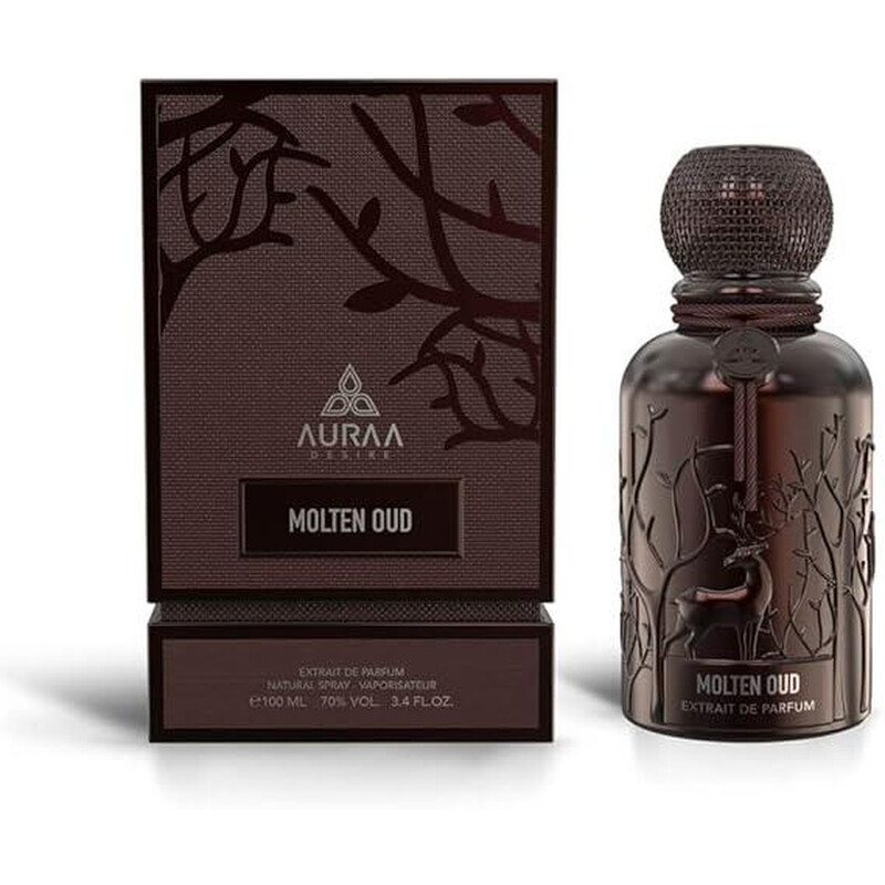 Open Box - Auraa Desire Unisex Molten Oud Extrait de Parfum Spray 3.4 oz Fragrances 6290360832128