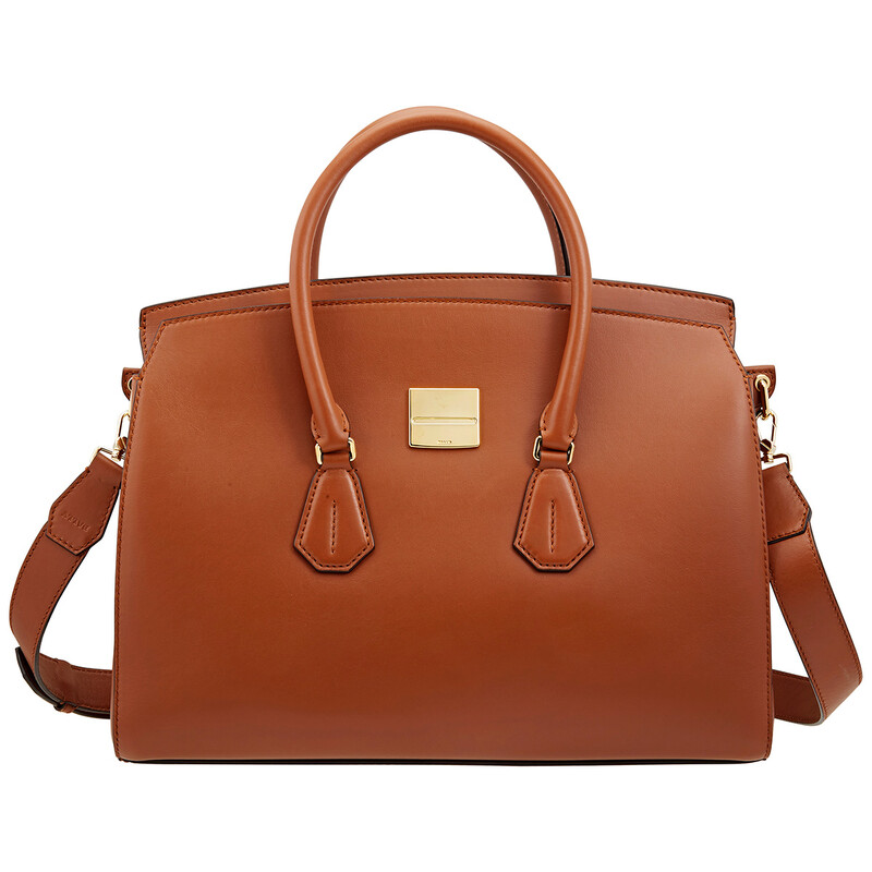 Bally Open Box - Bally Saphyr Tan Leather Top Handle Tote Bag
