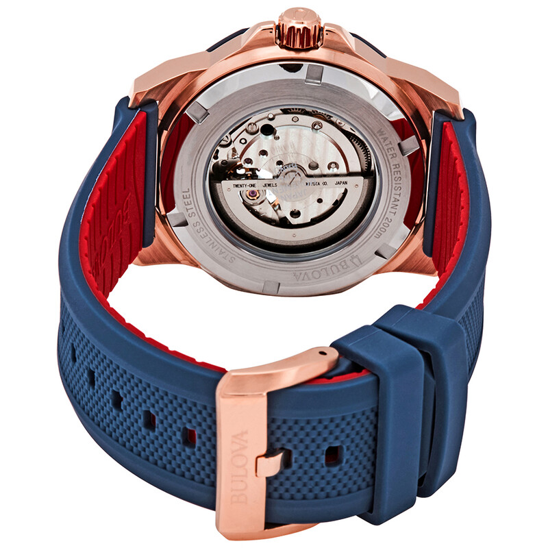Bulova Open Box - Bulova Marine Star Automatic Blue Dial Men's Watch ...