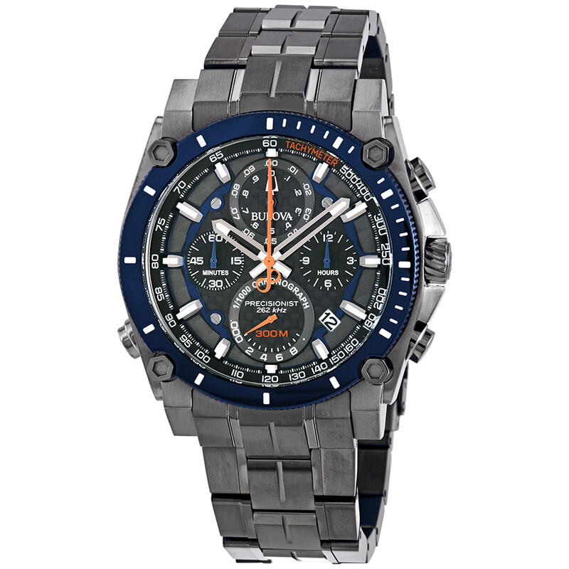 Bulova Open Box - Bulova Precisionist Chronograph Quartz Black-Blue ...